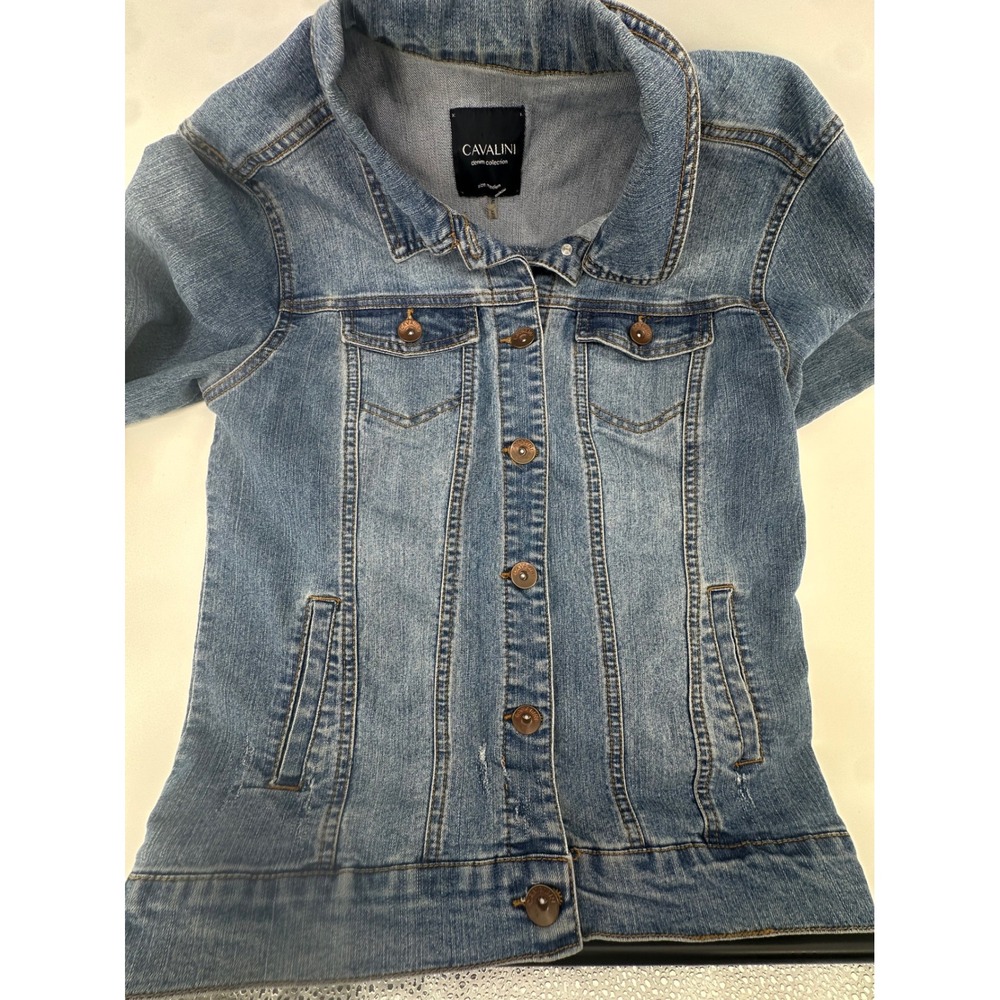 Cavalini Finding Nemo Disney Denim Jacket Blue Medium Wash Womens Size Medium - Picture 11 of 15
